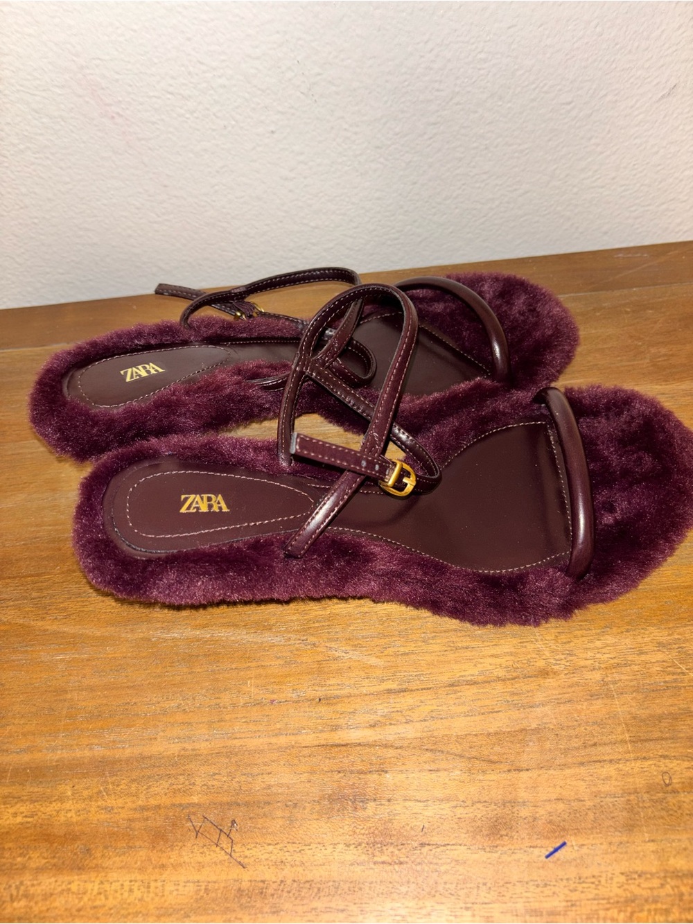 ZARA FAUX FUR SOLE HEELED SANDALS - Picture 5 of 7